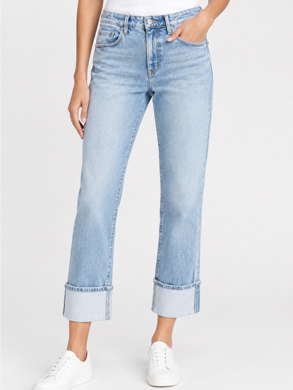 Ann Taylor Factory Light Wash Cuffed Crop Jeans – Size 6